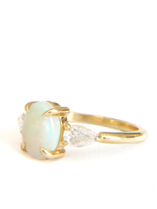 Jasmine Opal and Diamond Ring