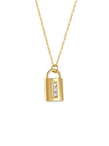 Noelle Diamond Lock Necklace